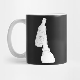 Maroon black and white Mug